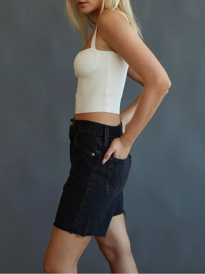 Mid Thigh Shorts Lunar Black