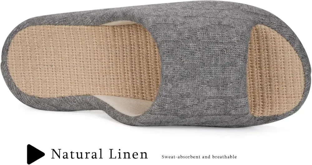 Slippers for Women Memory Foam Open Toe House Slippers Cute Comfy Bedroom Slides Slip on Slippers for Summer Indoor