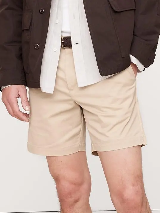 Men's Casual Mid-Rise Cotton Shorts