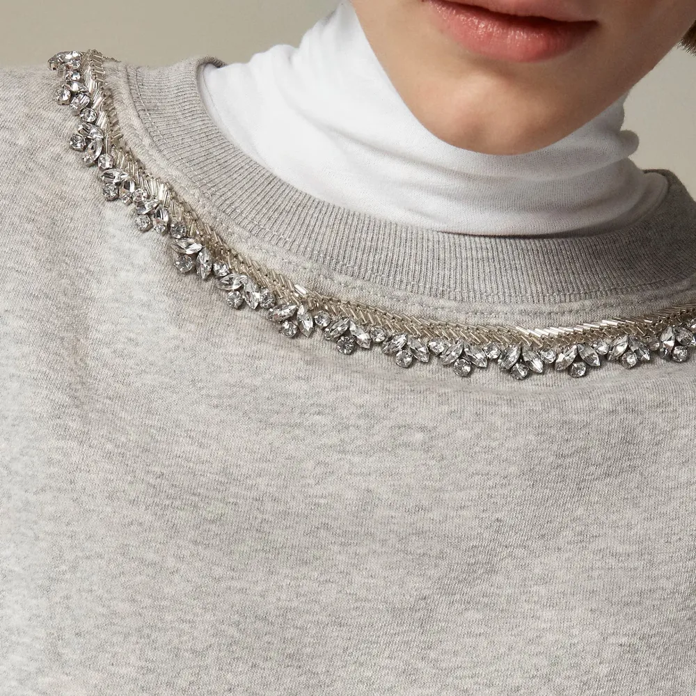 Grey Fleece Crewneck Sweatshirts