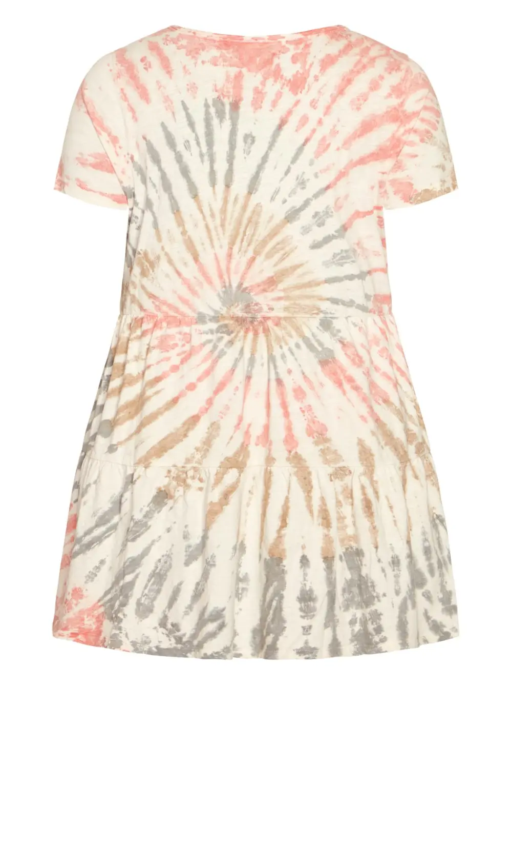 Evans Pink Tiered Tie Dye Dress