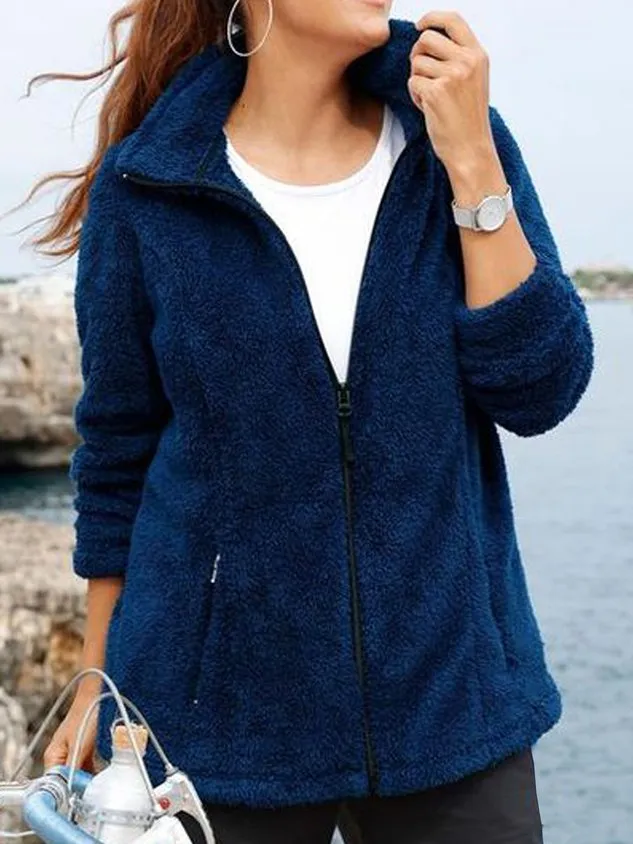 Casual Polar Fleece Teddy Jacket