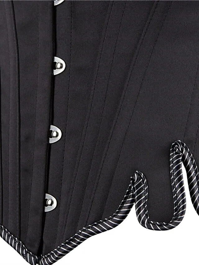 Corset Women's Corset Tops Party & Evening Club Black Blue Sexy Overbust Corset Hook & Eye Lace Up Retro Tummy Control Push Up Flower Fall Winter