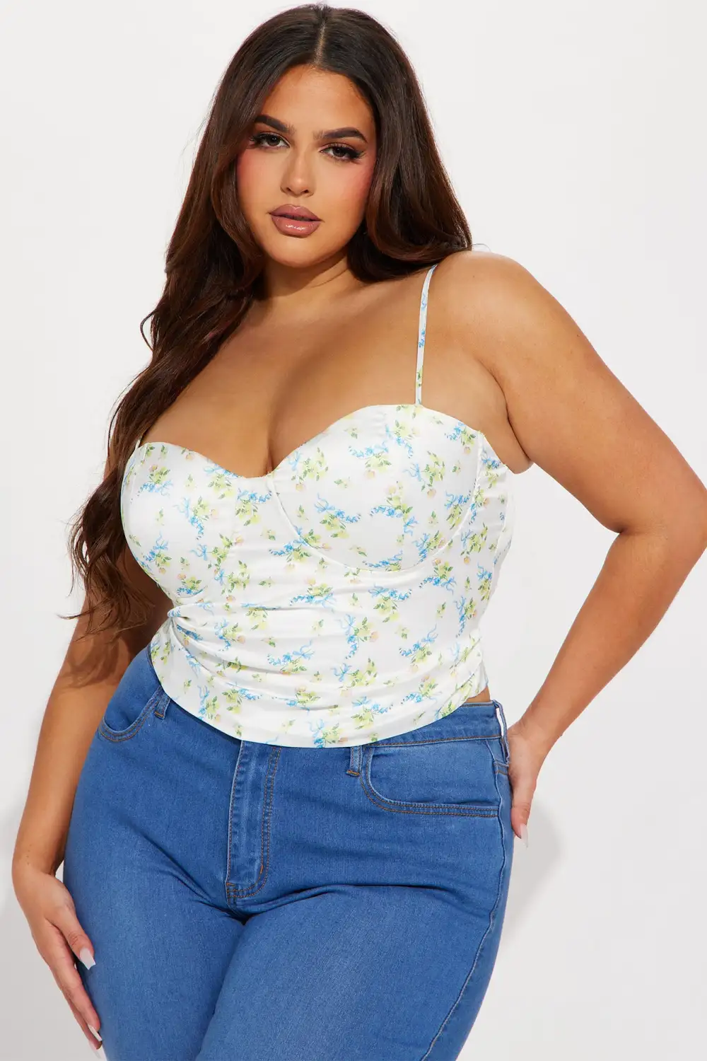 Petra Floral Top - Off  White/combo