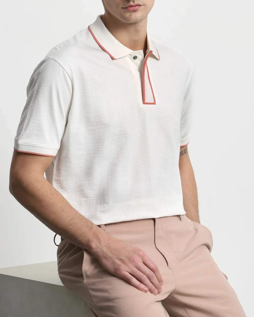Daily Simple Soft And Comfortable White Polo Shirt