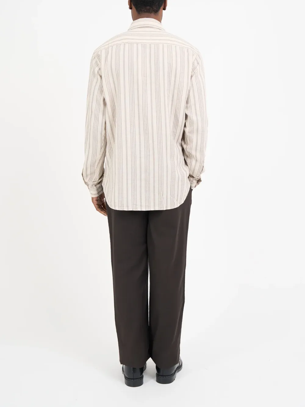 Long Sleeve Sand Cotton-Hemp Shirt