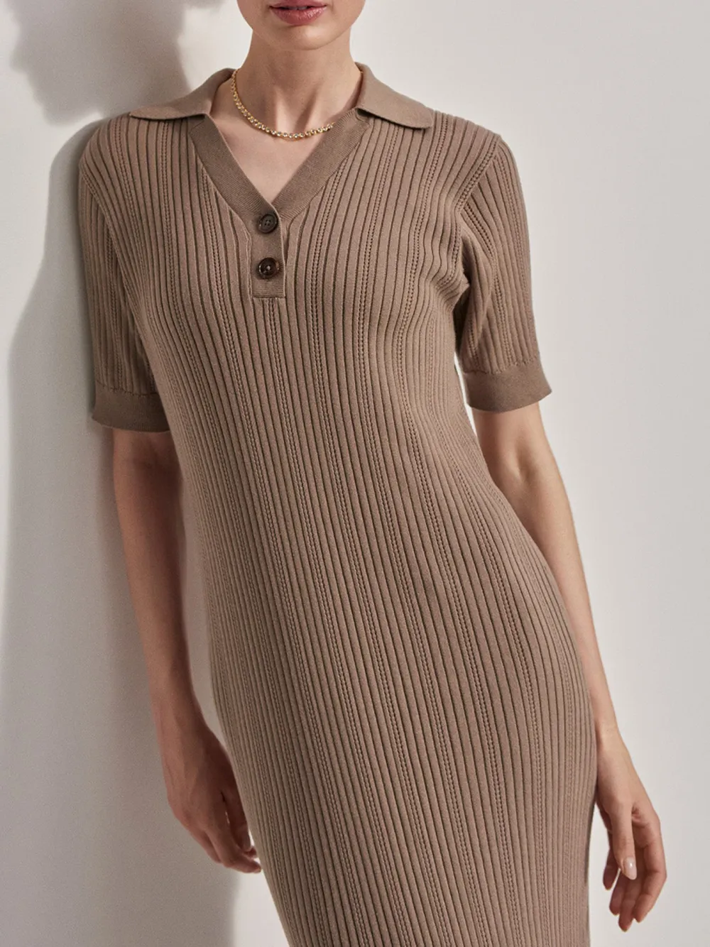 Stretch Slim Knit Maxi Dress