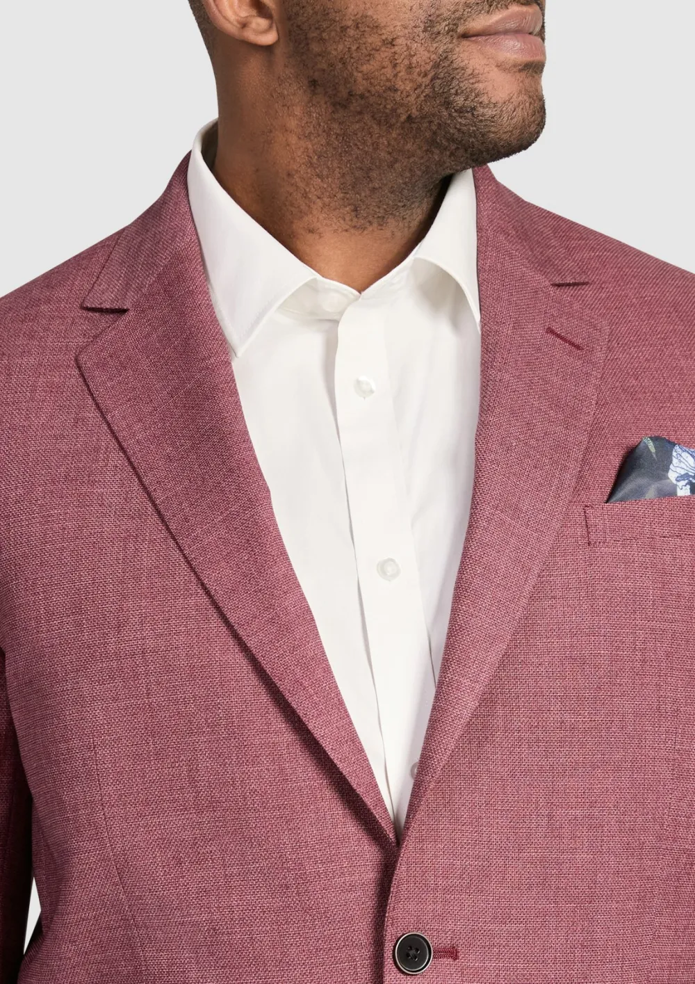 RASPBERRY TEXTURED STRECH BLAZER
