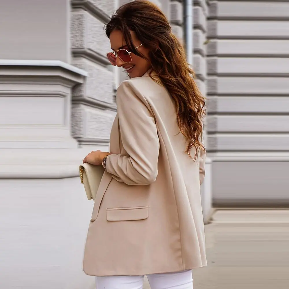 Casual Solid Color Slim Coats