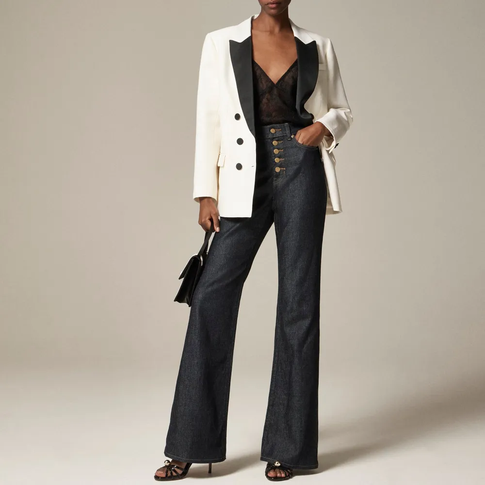 High-Rise Semi-Stretch Flare Jeans