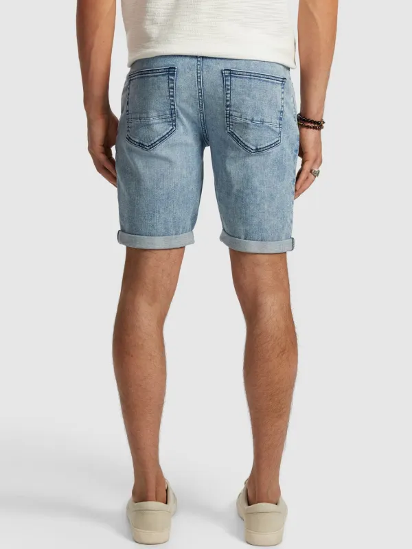 Light Blue Casual Style Denim Short