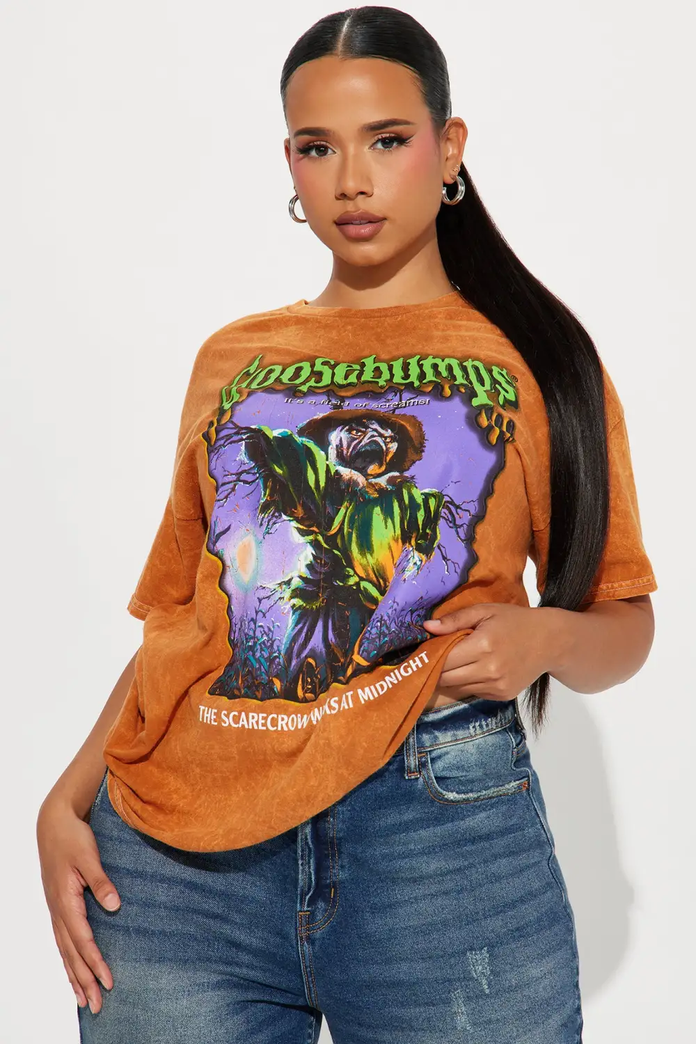 Goosebumps Mineral Wash Tshirt - Orange/combo