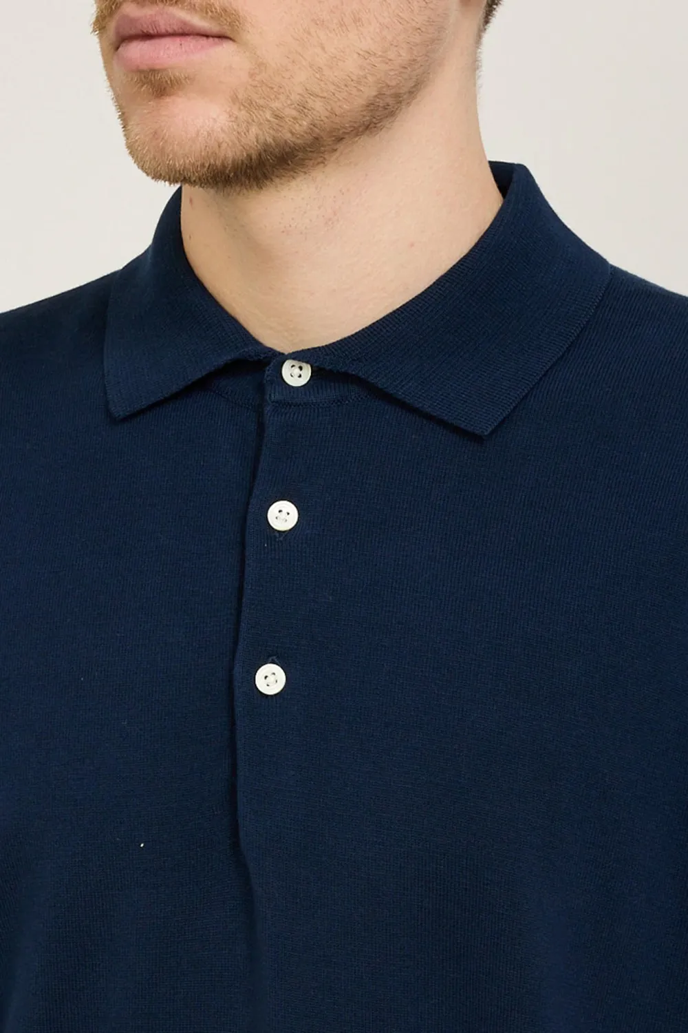 Knit Polo 12G Navy