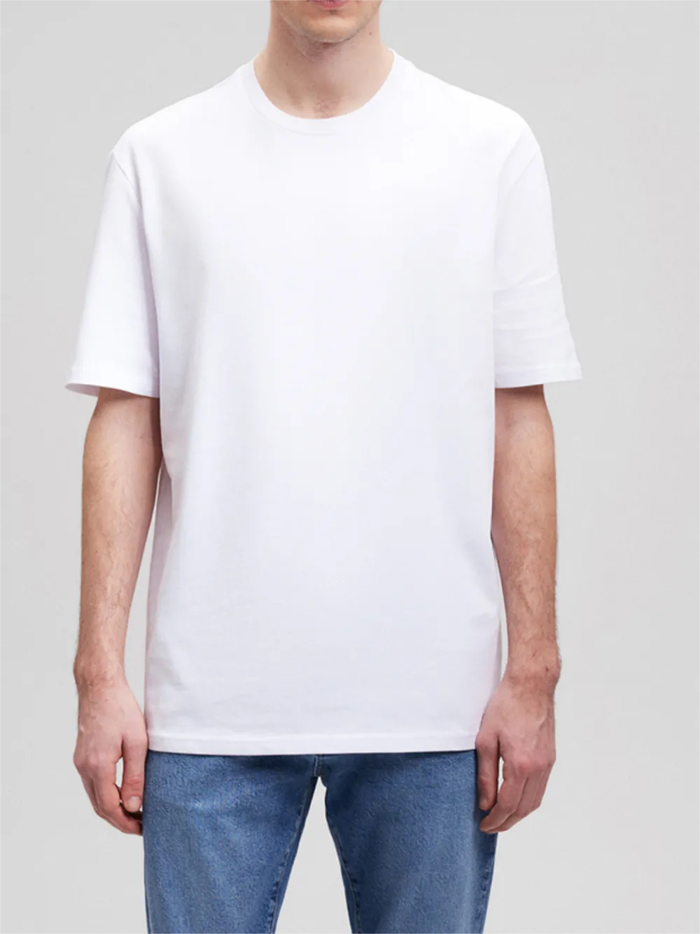White Short - Sleeve Simple Tee
