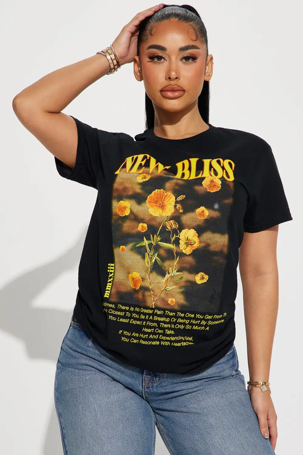 New Bliss Graphic Tee - Black