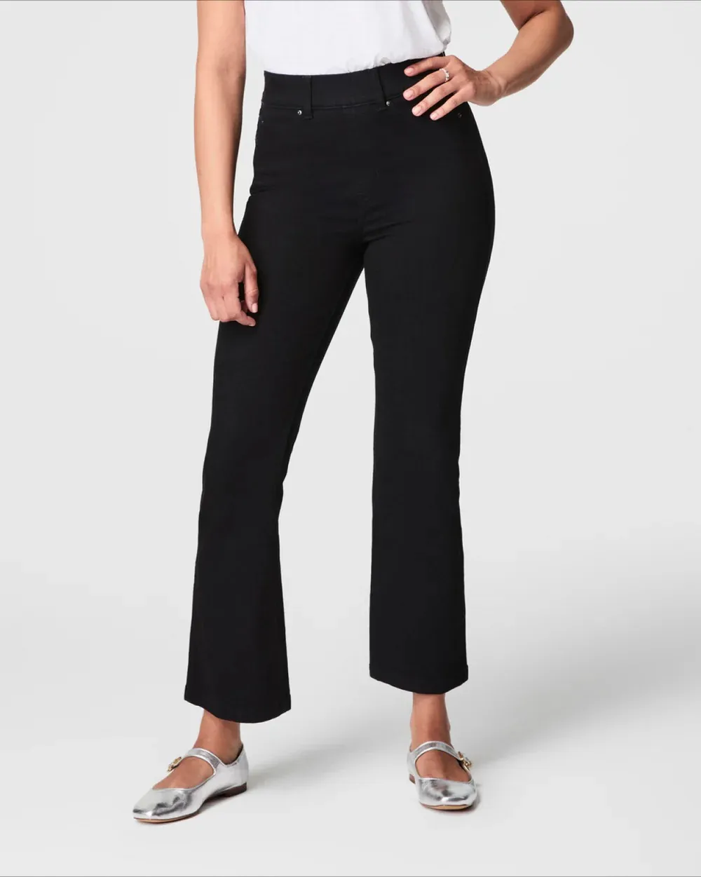 Clean Black Kick Flare Jeans