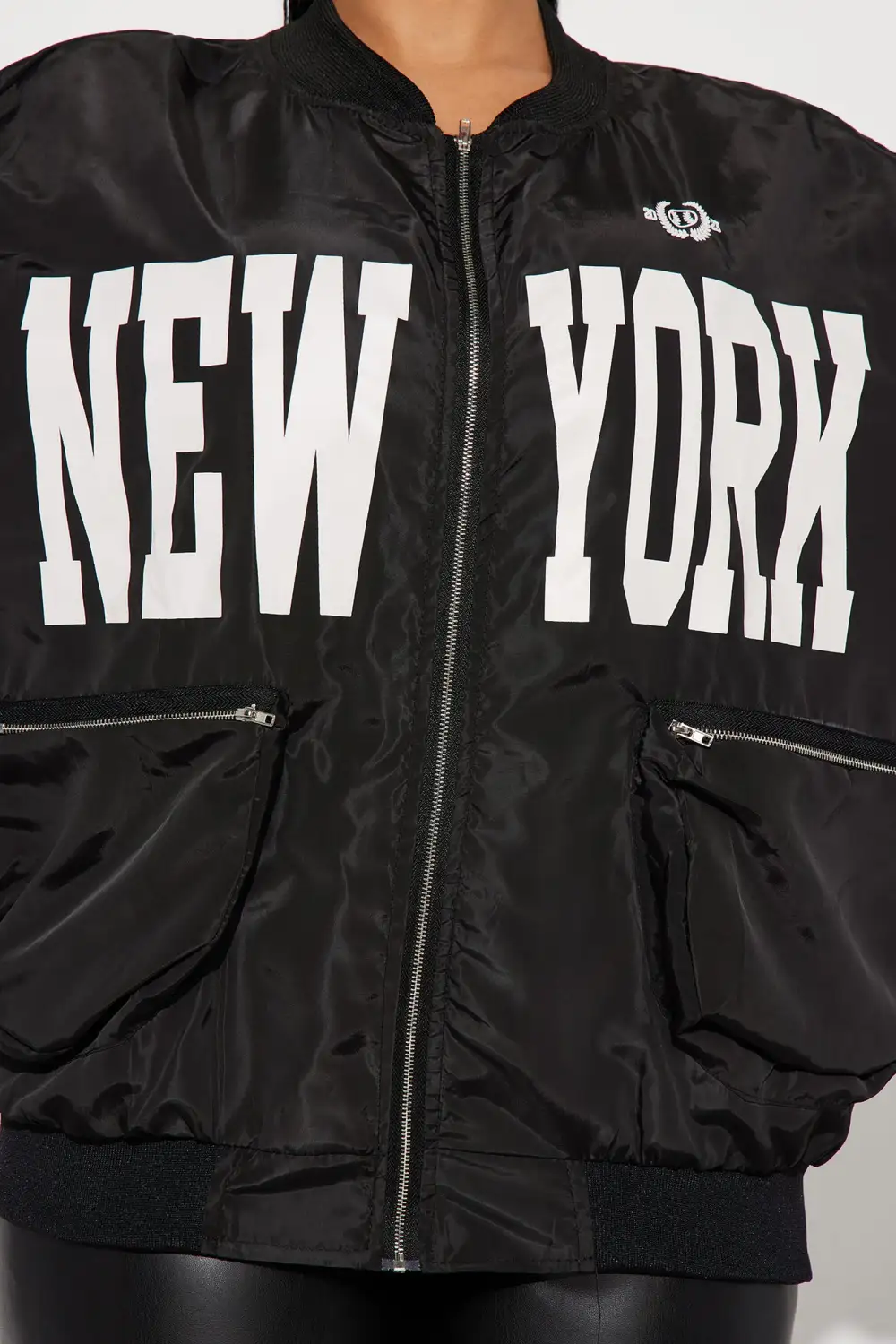 East Coast Vibes Bomber Jacket - Black