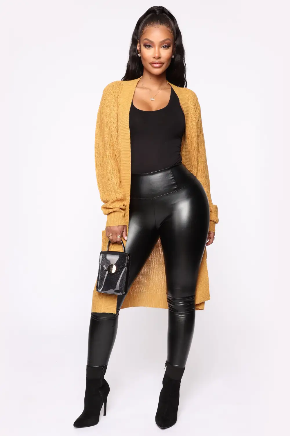 Throw It On Ribbed Cardigan - Mustard