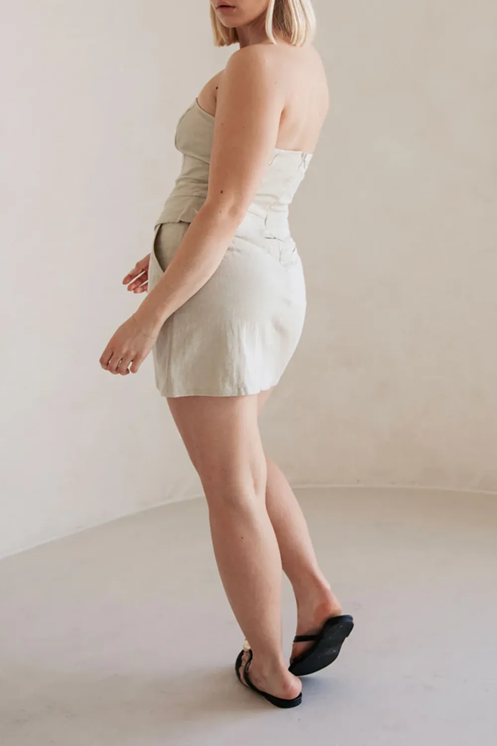 Strapless Structured Mini Dress