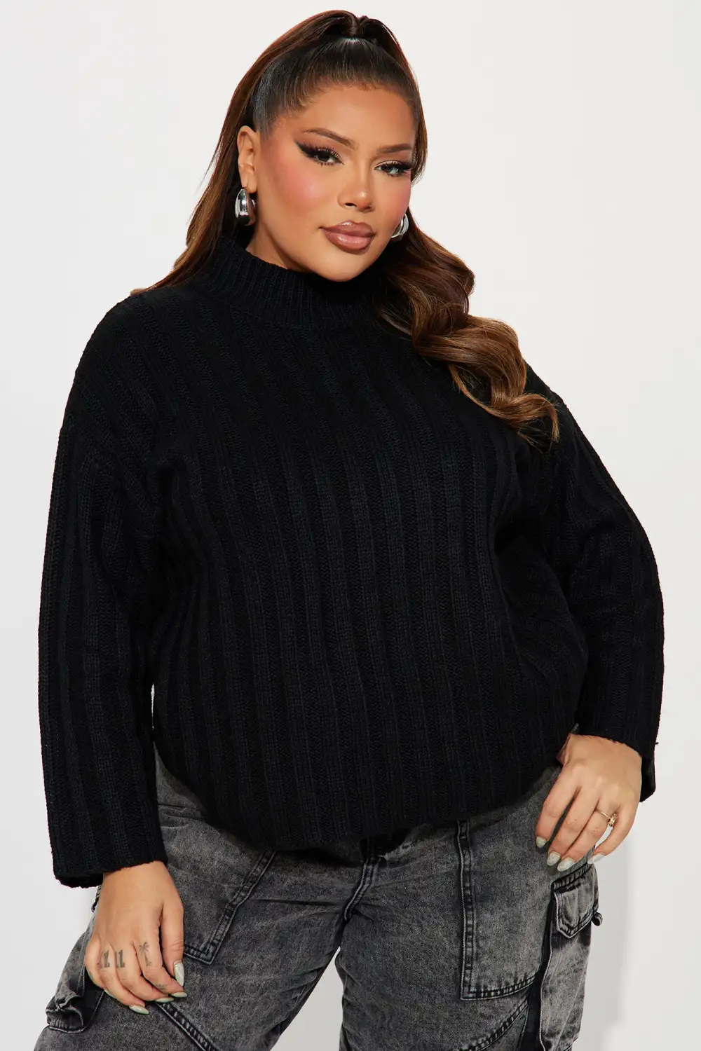 Talk It Up Sweater - Black