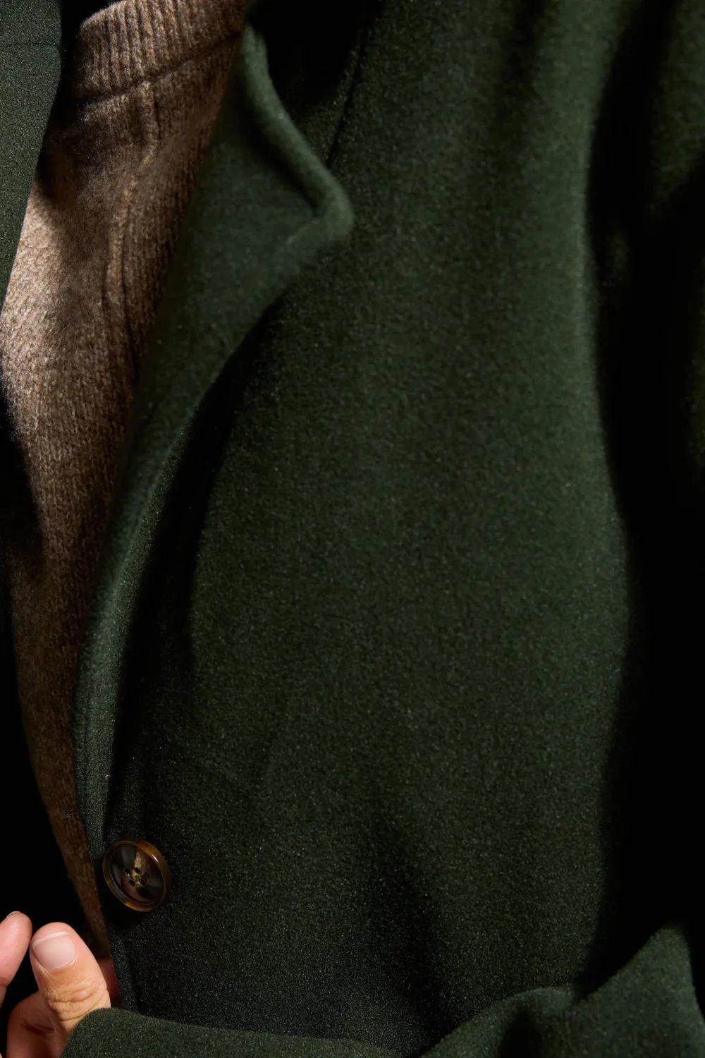 Dark Green Casual Style Coat