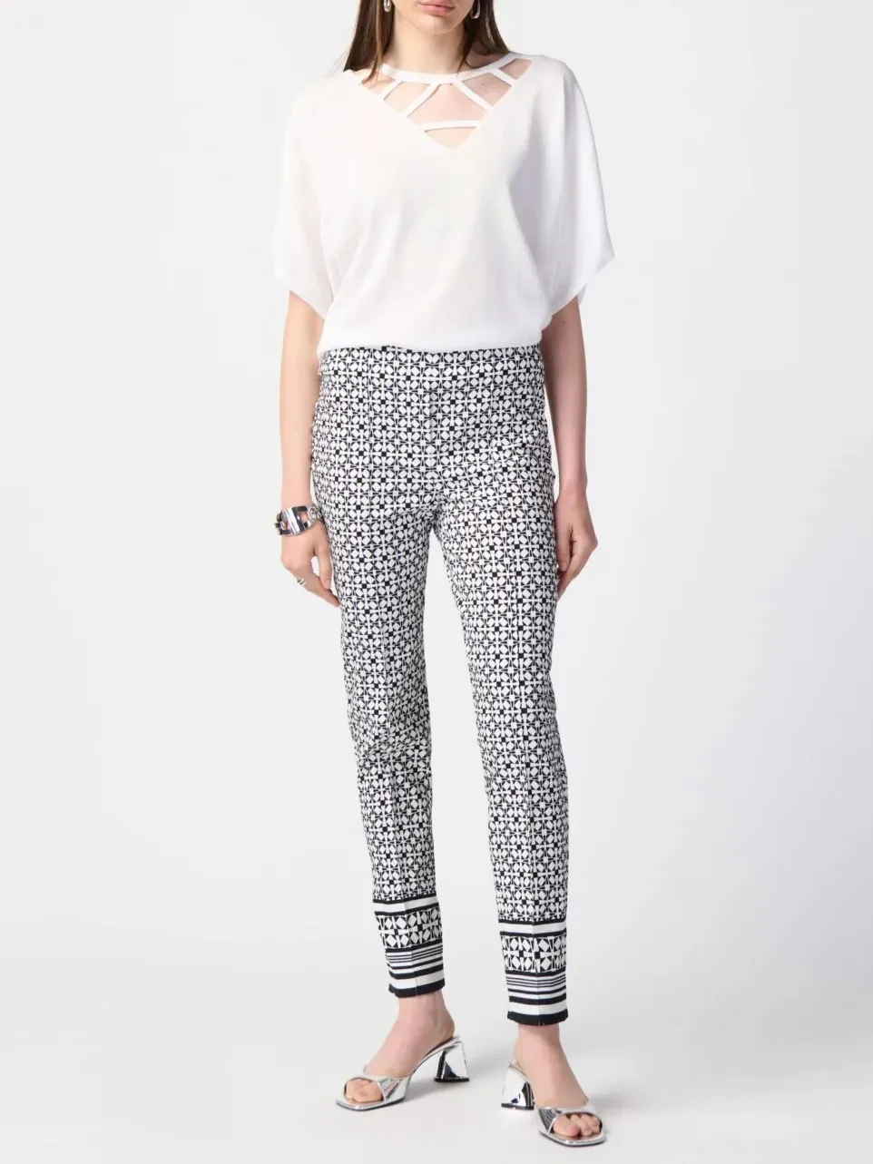 Black and White Geometric Print Leggings