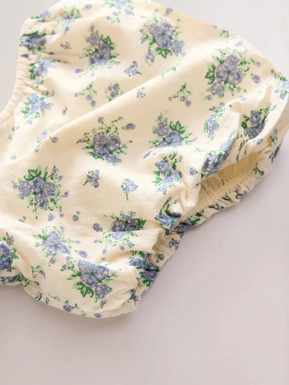 Summer Fresh Bubble Sleeve Pure Cotton Dress