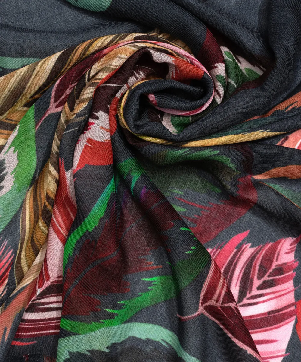 Casual Style Falling Leaves Wrap