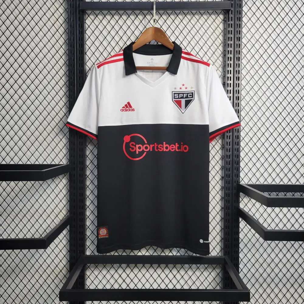 Camisa São Paulo Third 22/23 - Branca e Preta