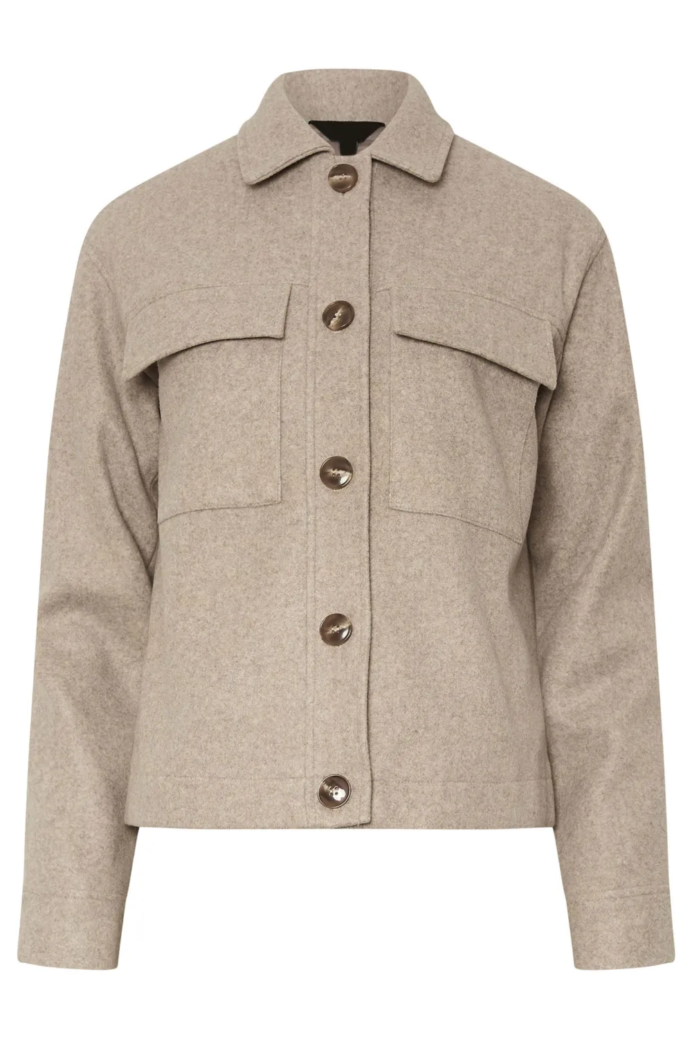 Casual Style Beige Brown Soft Touch Jacket