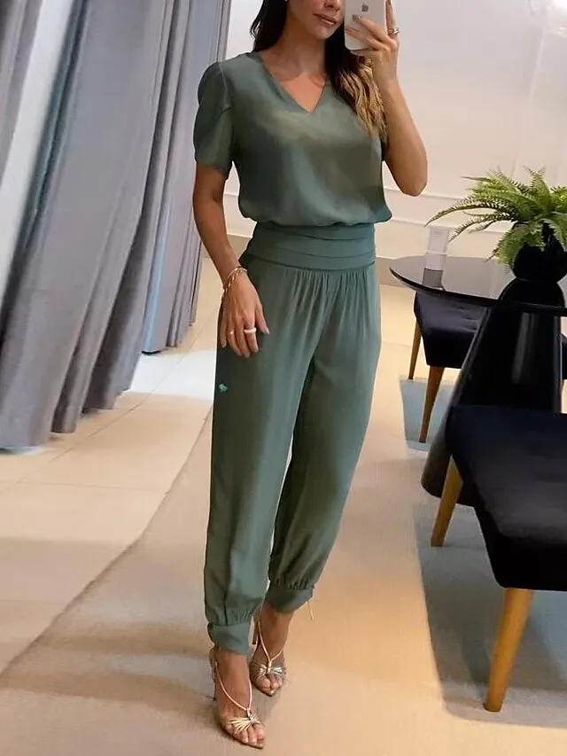 Women's Shirt Pants Sets Black Yellow Royal Blue Graphic Butterfly Print Short Sleeve Casual Daily Vintage Fashion Streetwear V Neck Regular Fit Fall & Winter