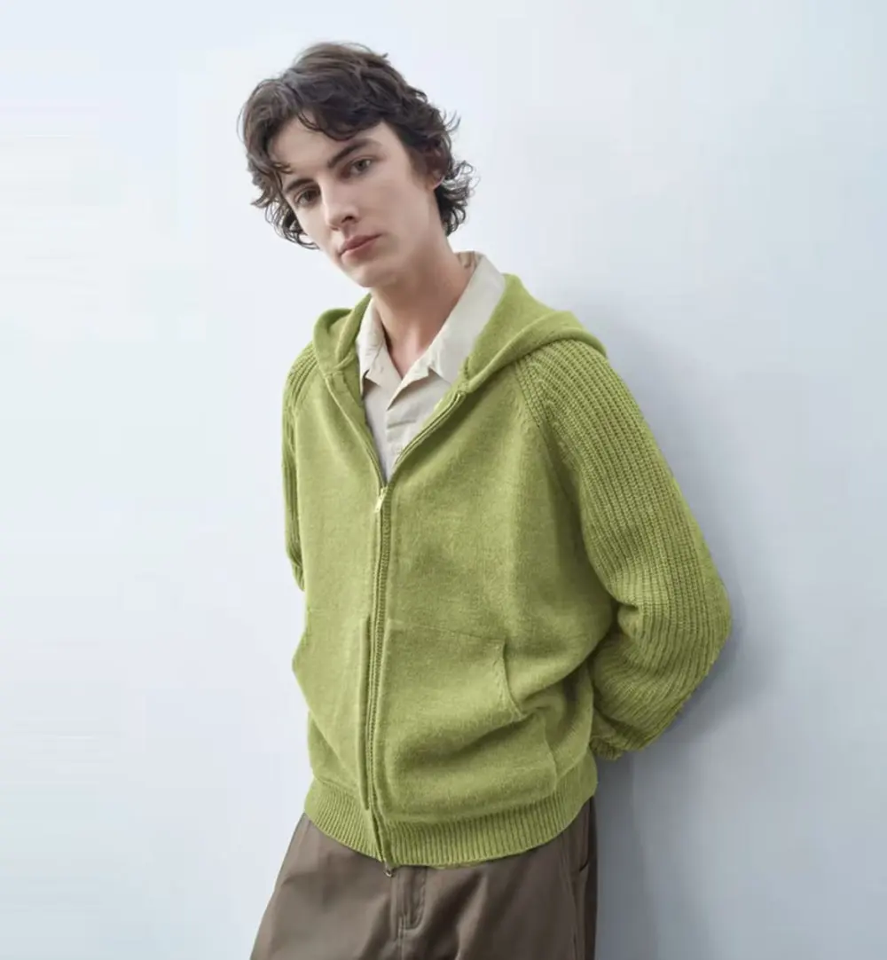 Multi-Color Anti-Pilling Loose And Simple Hooded Knitted Cardigan Sweater 2026, Fashionable, Trendy, Casual, Unisex, Versatile, And Preppy Style.