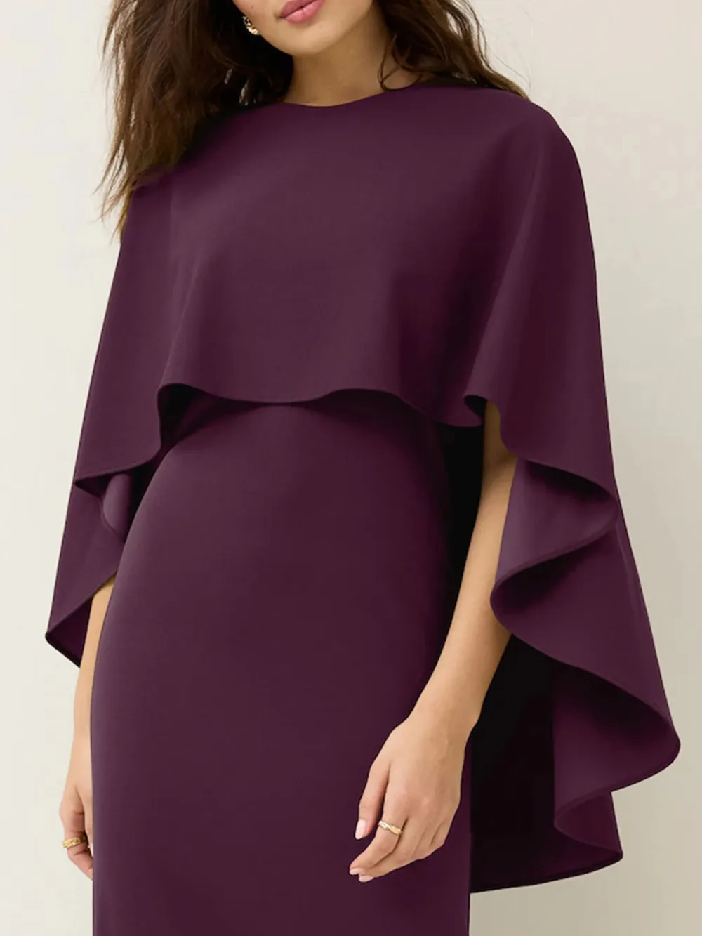 Minimalist Temperament Shawl Design Long Dress