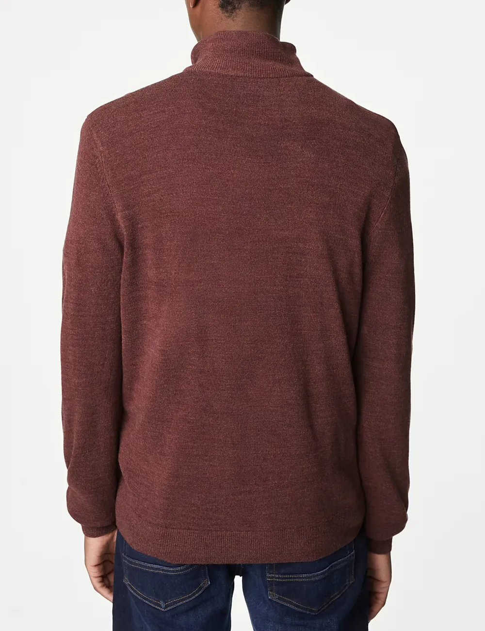 Brick Red Half-Zip Sweaters
