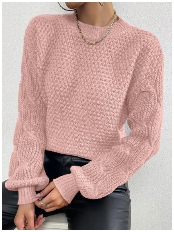Round Neck Drop Shoulder Sweater