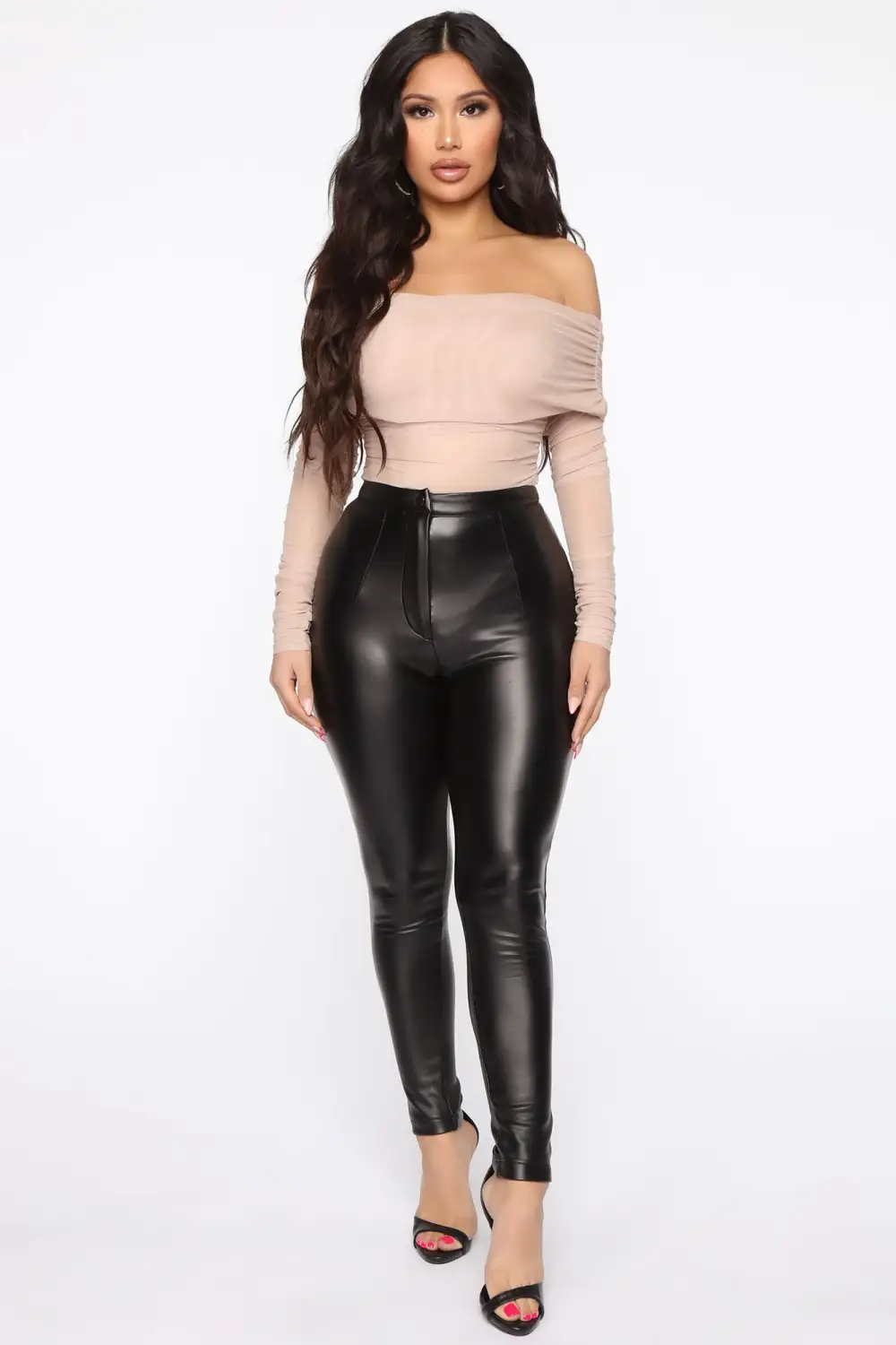 Keep Me Sassy Ruched Bodysuit - Taupe