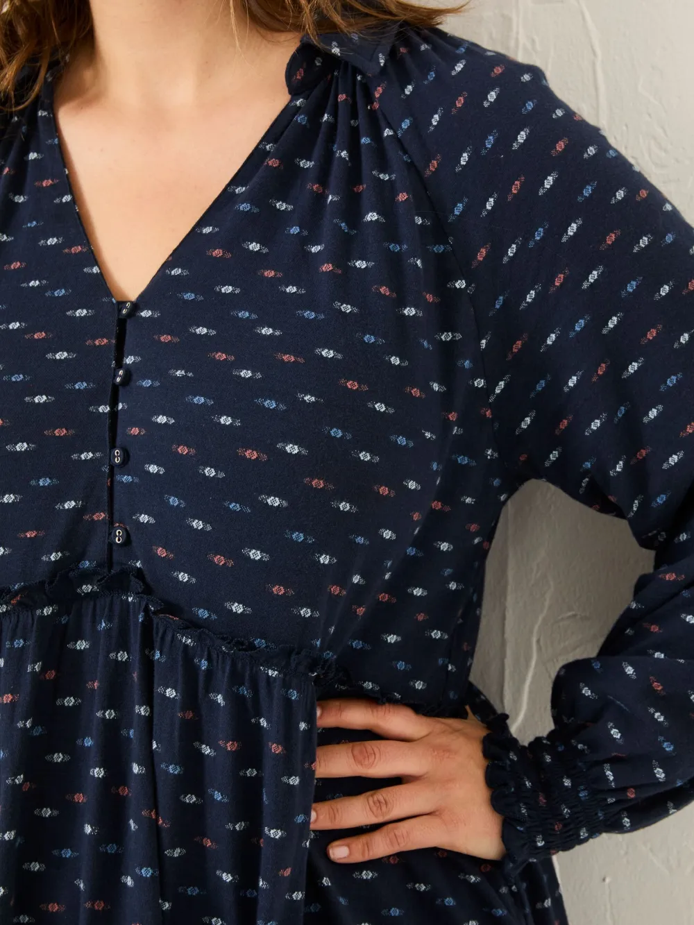 Navy Ivana Jersey 100% Cotton Dress