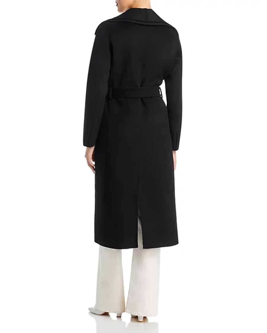 Long Sleeve Belted Wrap Coat