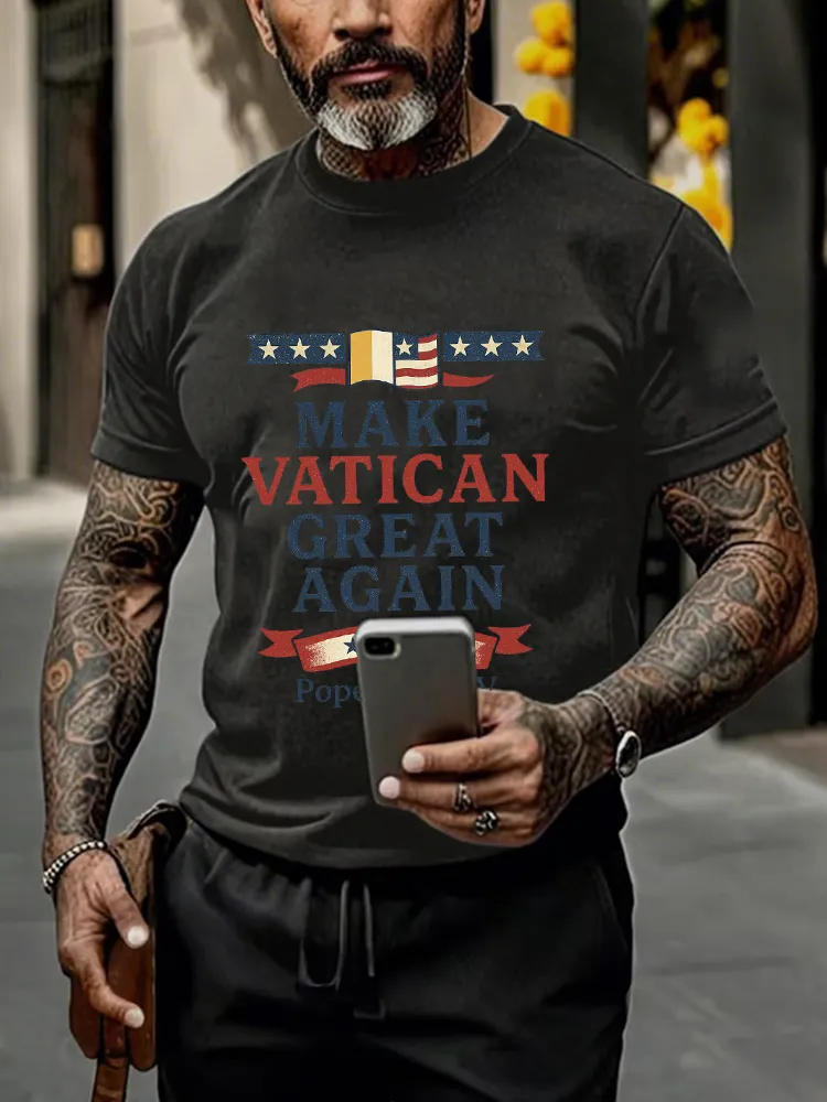 Men'S Make Vatican Great Again Pope Leo Xiv 8th May 2025 Printed T-Shirt