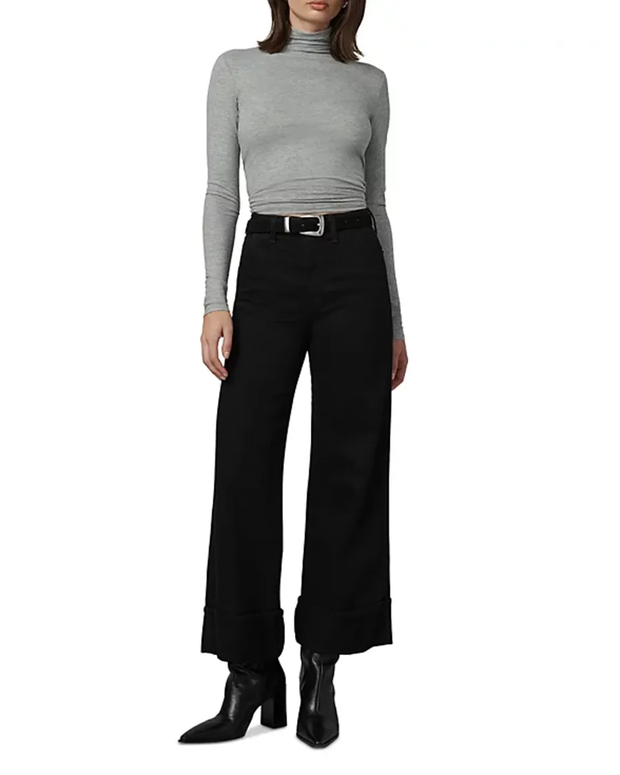 Elegant Style Long Sleeves Turtleneck Top