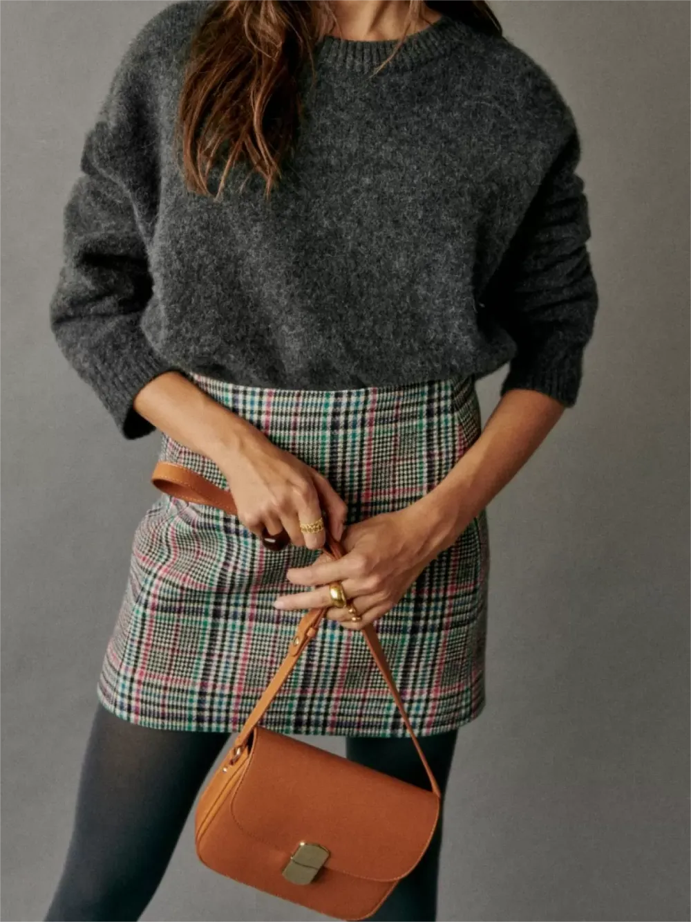 Invisible Zip At The Back Skirt