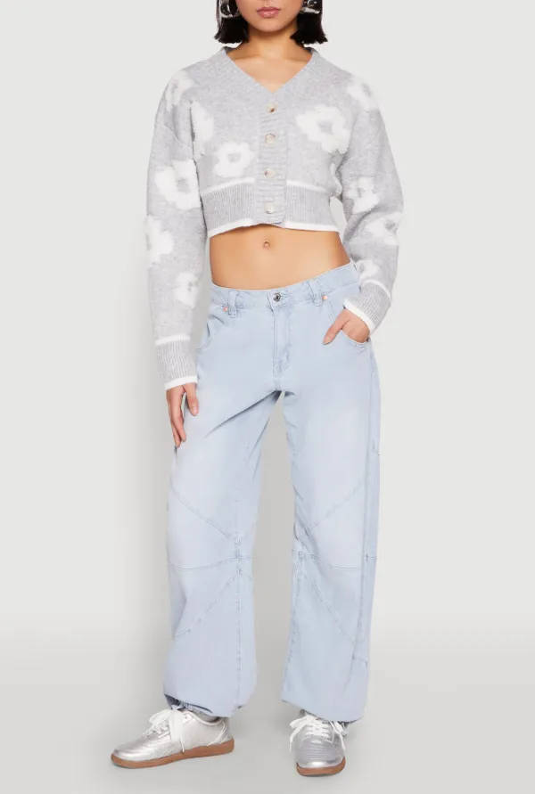 Flower Patterned Cardigan