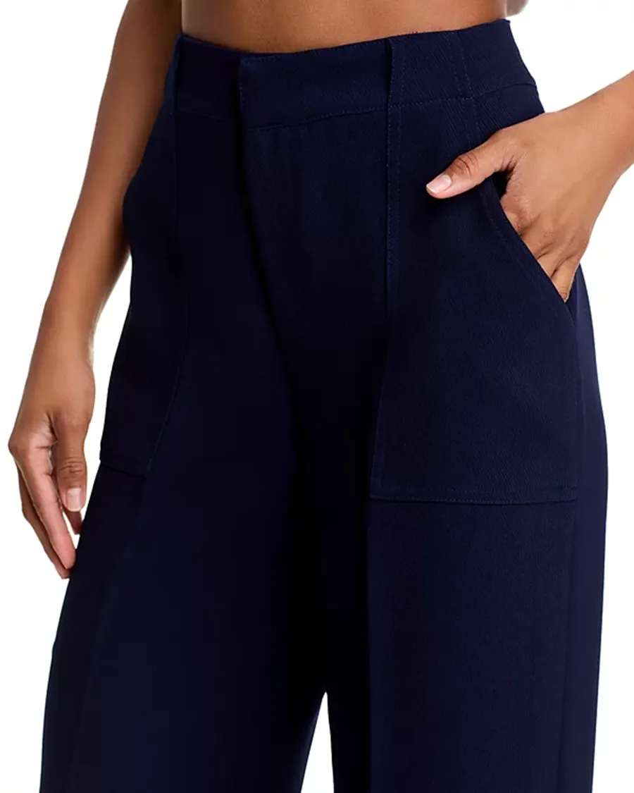 Side Slit Pockets Wide Leg Pants