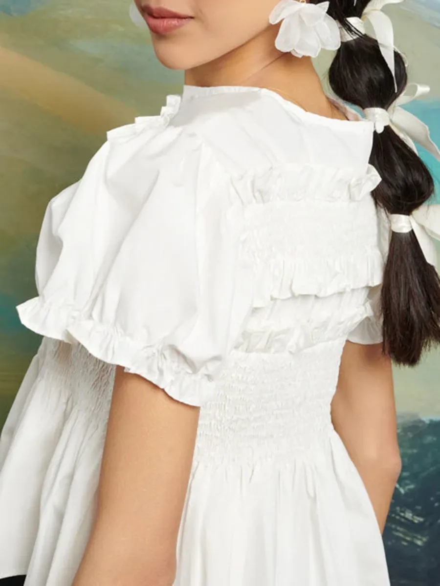 Lounge Free Wearing Style Ruffle Top