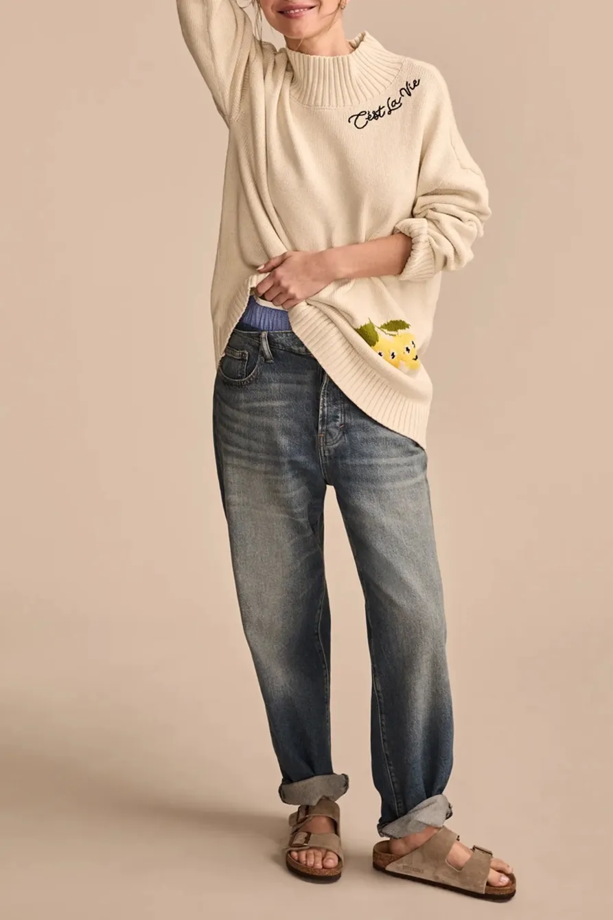 Turtledove Intarsia Turtleneck