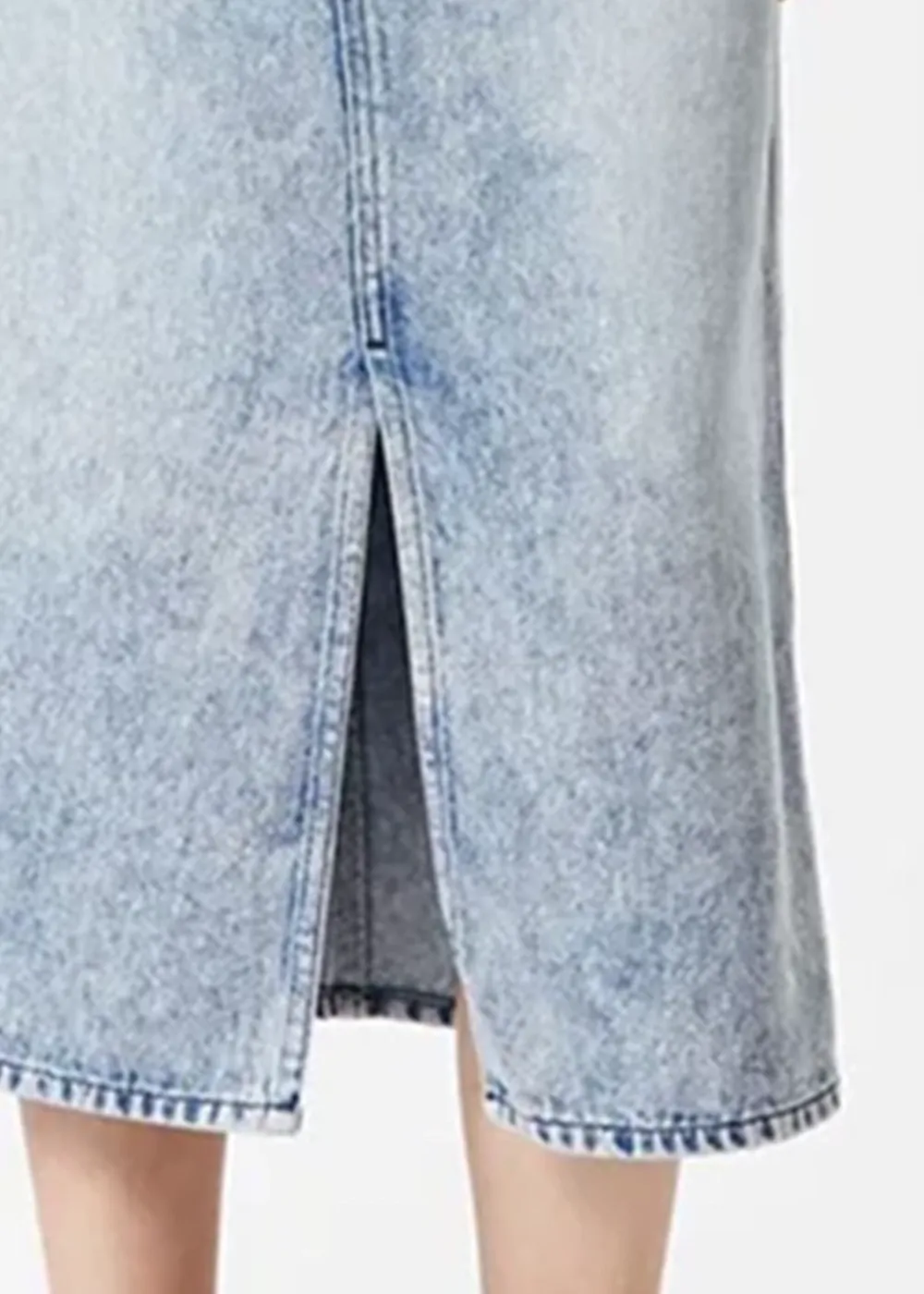 Slit Hem Midi Skirt