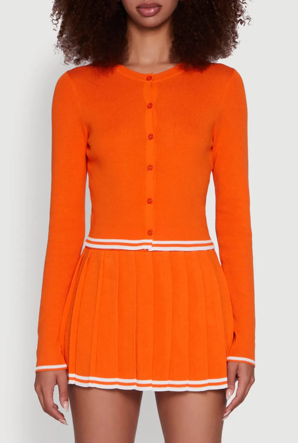 Fitted Button Up Cardigan