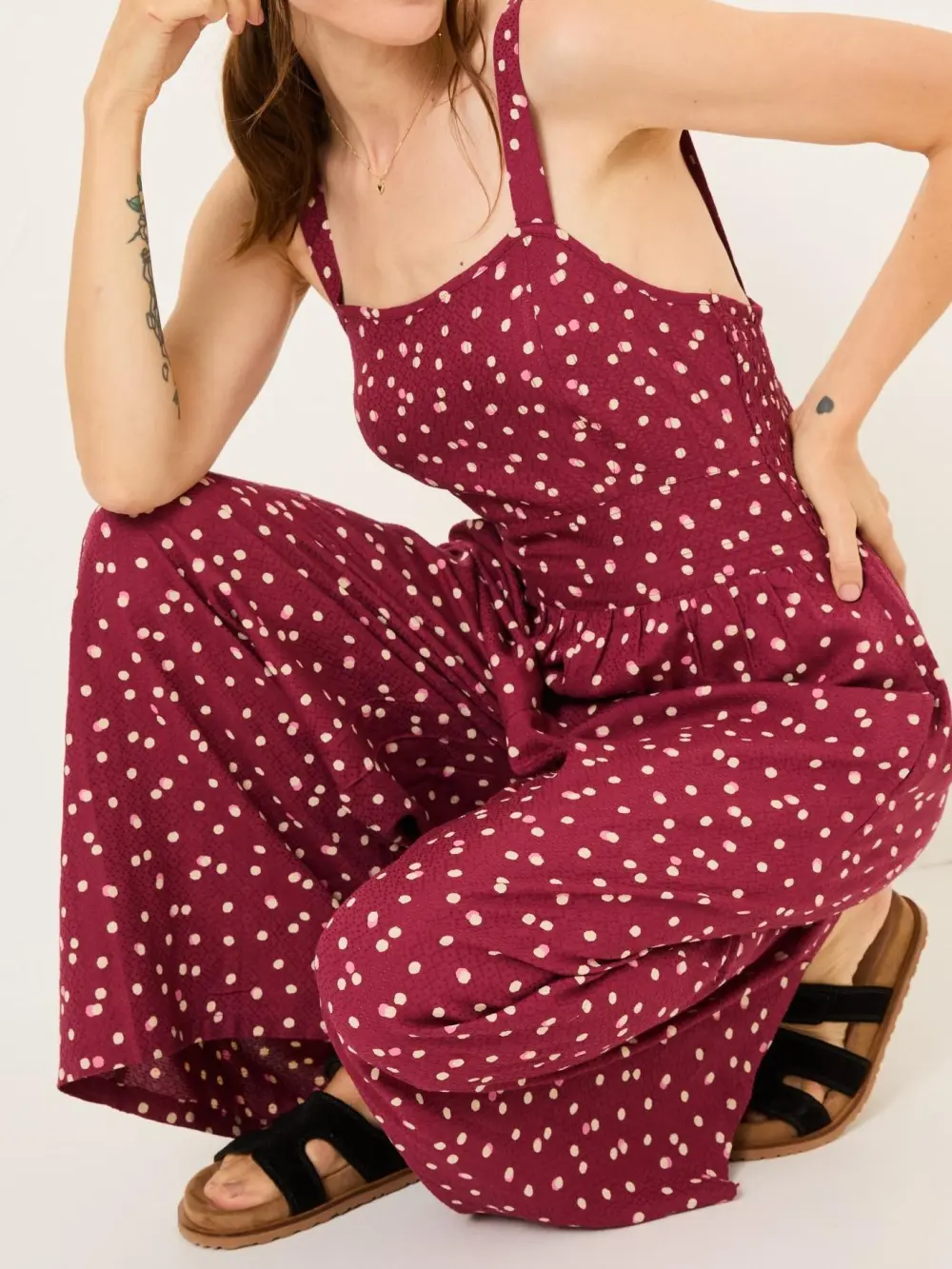 Burgundy Red Ruby Jumpsuit