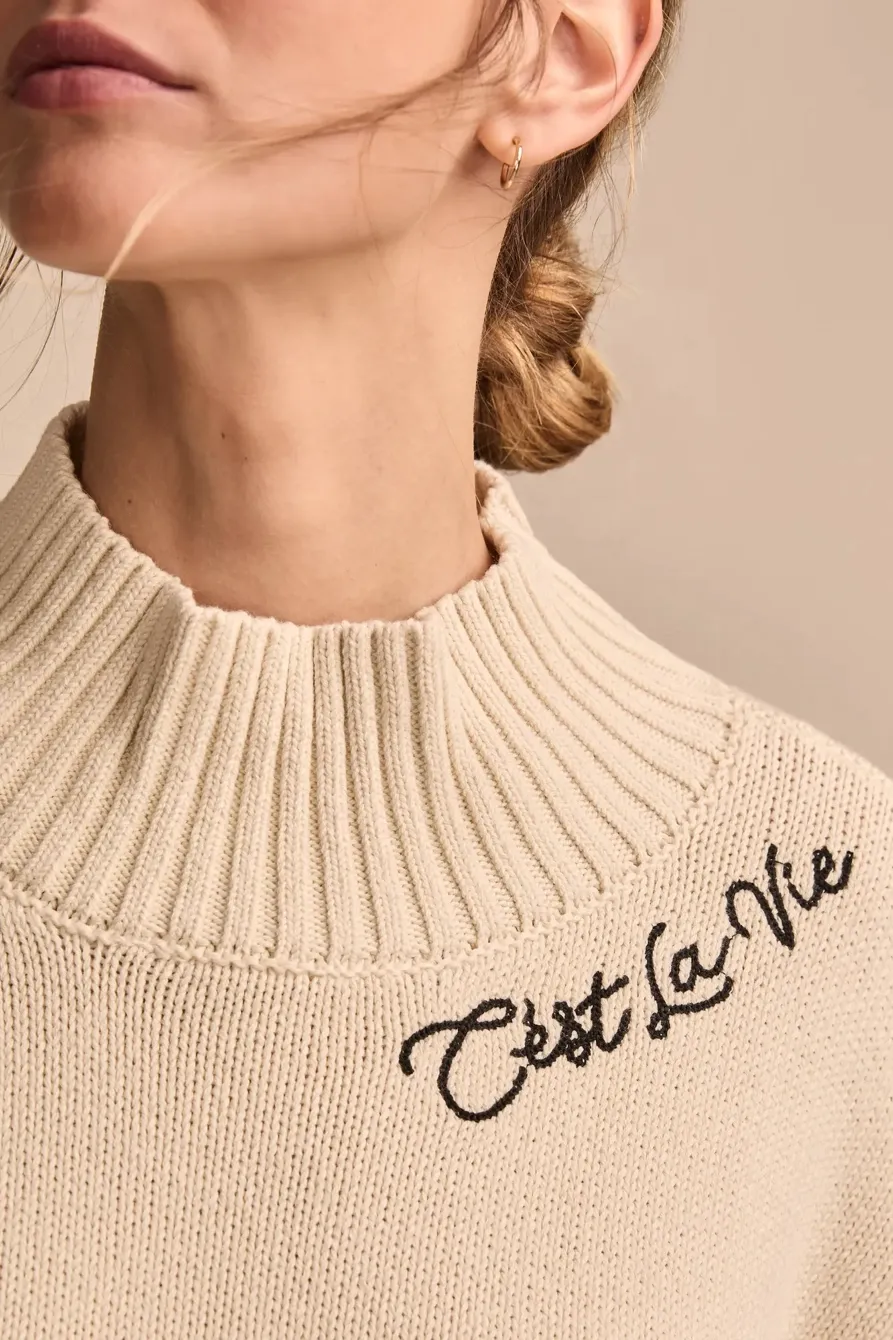 Turtledove Intarsia Turtleneck
