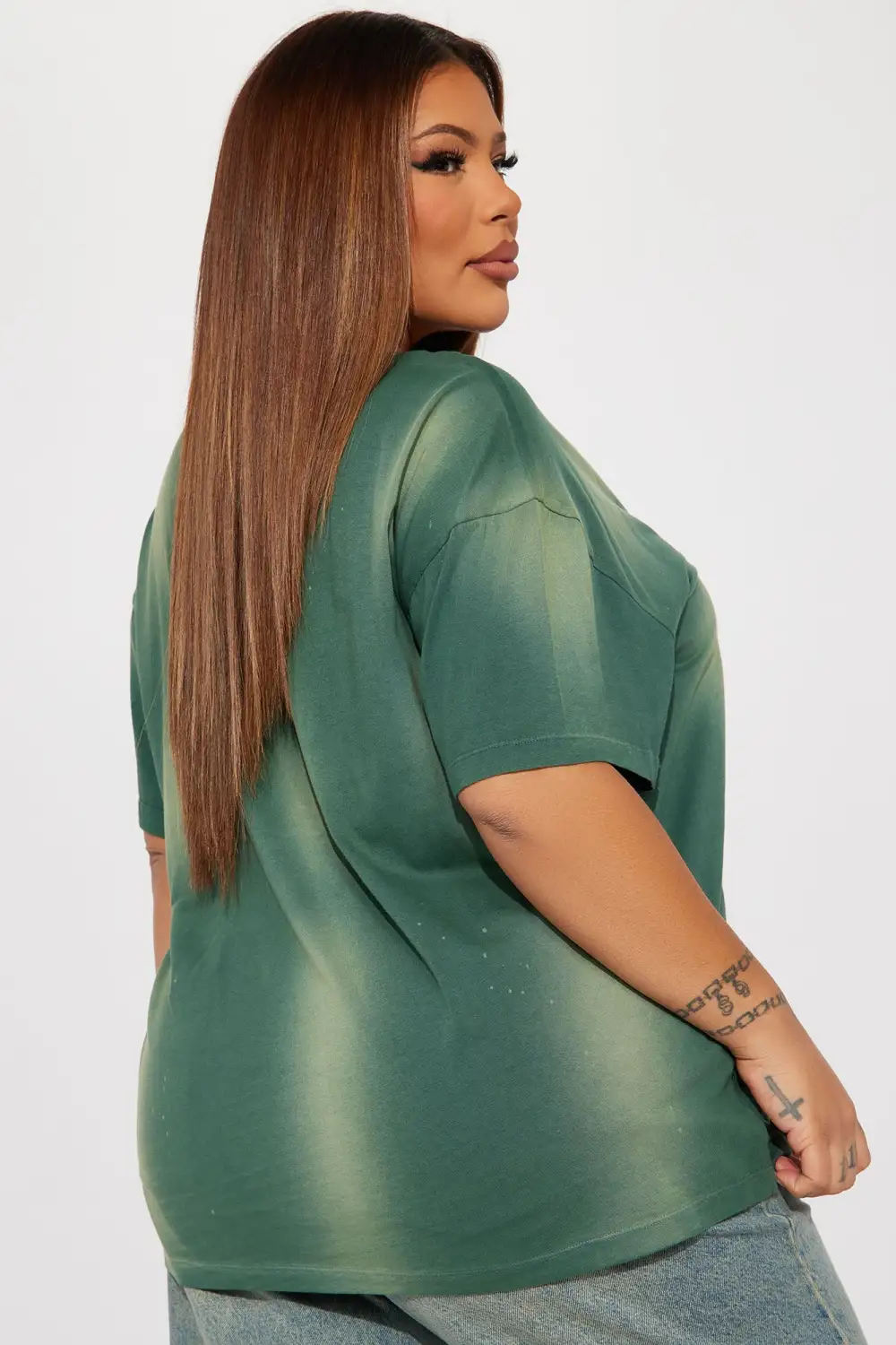 Palmistry Washed Graphic Tshirt - Green